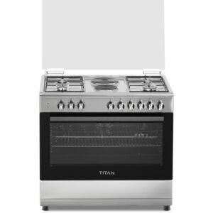 Titan TN-FC9420XBS 90cm x 60cm Freestanding 4 Gas + 2 Electric Plates Cooker